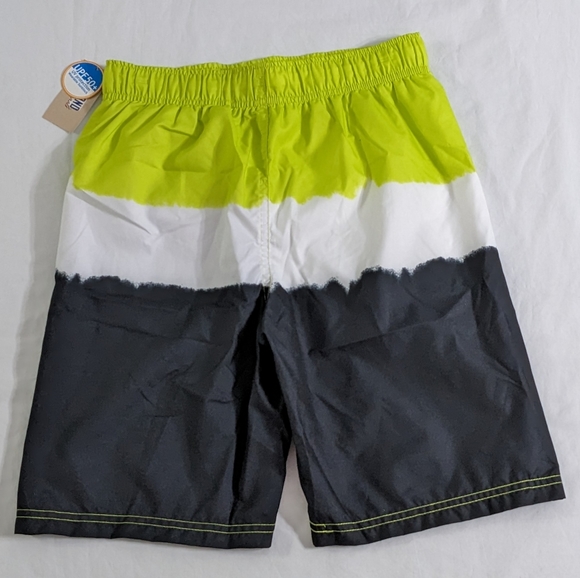 NWT Boys Ombre Color block UPF 50+ UV Protection Swim Trunks, Size 14 - Picture 2 of 4